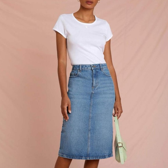 rouje denitsa denim midi skirt - Picture 5 of 5